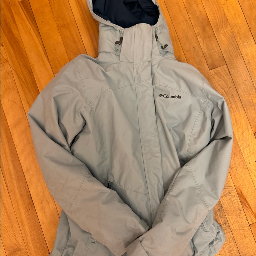 Columbia Teal Bugaboo Interchange fleece Hooded Jacket